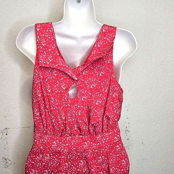 BCBG Generation Raspberry Pink Printed Dress Size 4 V-Neck BCBGeneration - Picture 6 of 10